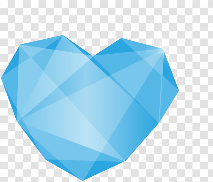 Turquoise Heart - Blue - Beautiful Diamonds Transparent PNG