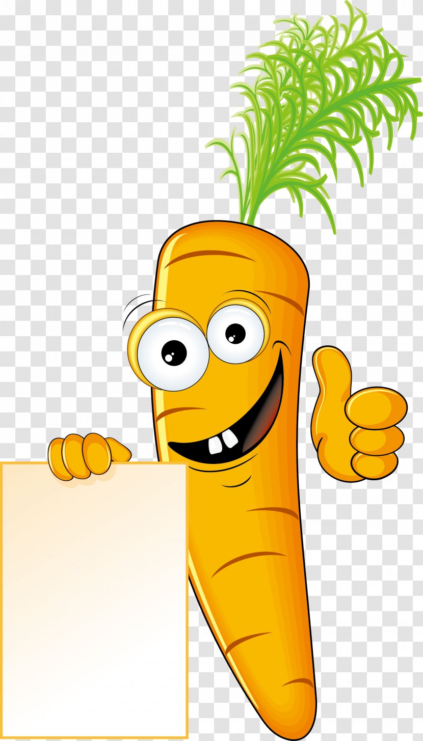 Vegetable Cartoon Humour Clip Art - Finger - Carrot Vector Transparent PNG