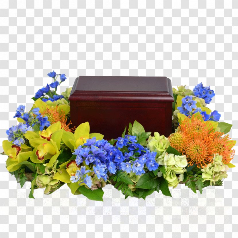 Flower Blue Floristry Floral Design Urn - Wreath Transparent PNG