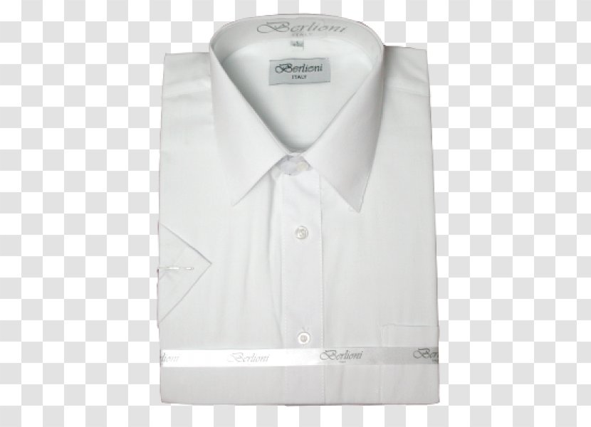 Dress Shirt Collar Sleeve Formal Wear - White - Fold Clothes Transparent PNG