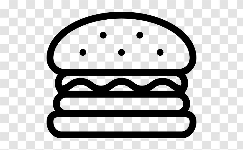 Hamburger Cheeseburger Street Food Bacon French Fries - Black And White Transparent PNG