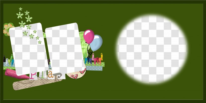 Cartoon Download Clip Art - Play - Green Background Photo Frame Template Transparent PNG