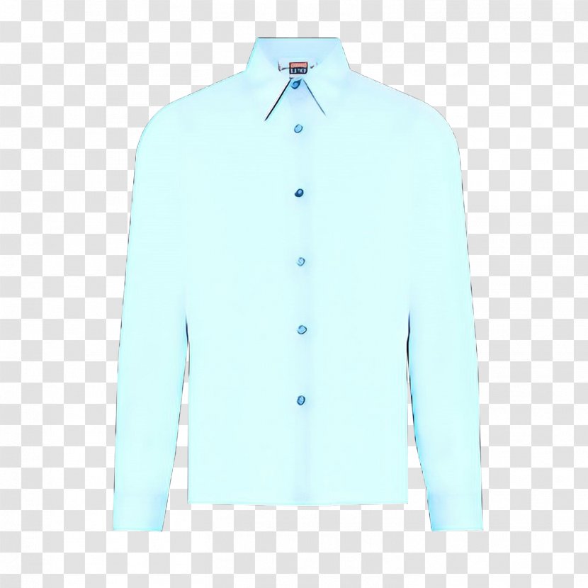 Clothing White Blue Sleeve Collar - Button - Shirt Transparent PNG
