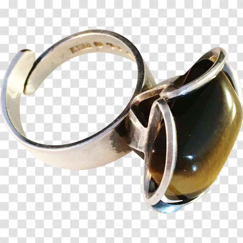 Ring Silver Tiger Brown - Metal Transparent PNG