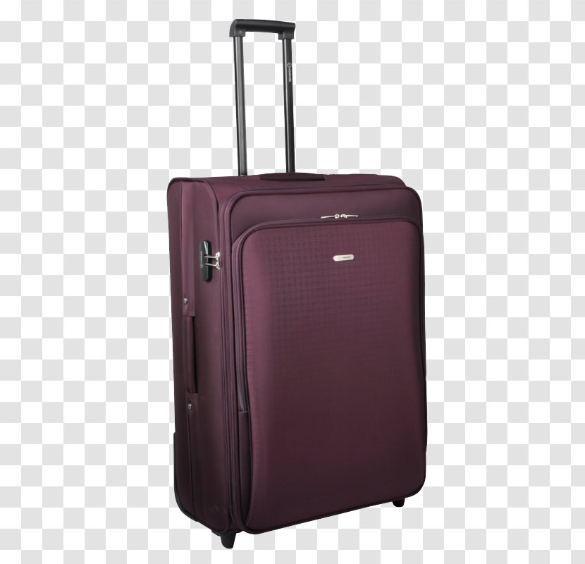 Purple Hand Luggage Suitcase - Cloth Trolley Transparent PNG