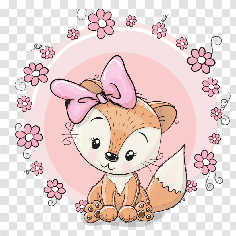 Cartoon Pink Clip Art Puppy Chihuahua - Kitten Fawn Transparent PNG