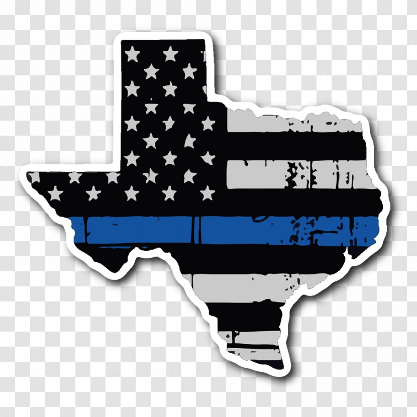 Thin Blue Line Decal Police Officer - Symbol Transparent PNG