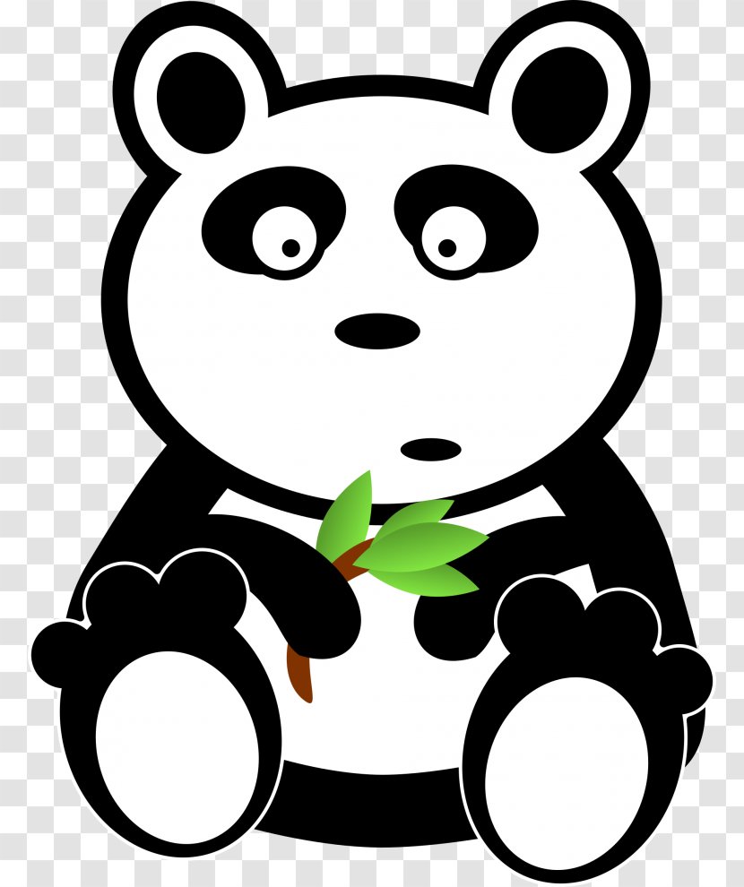 Endangered Species Giant Panda Clip Art - Blog - Black And White Transparent PNG