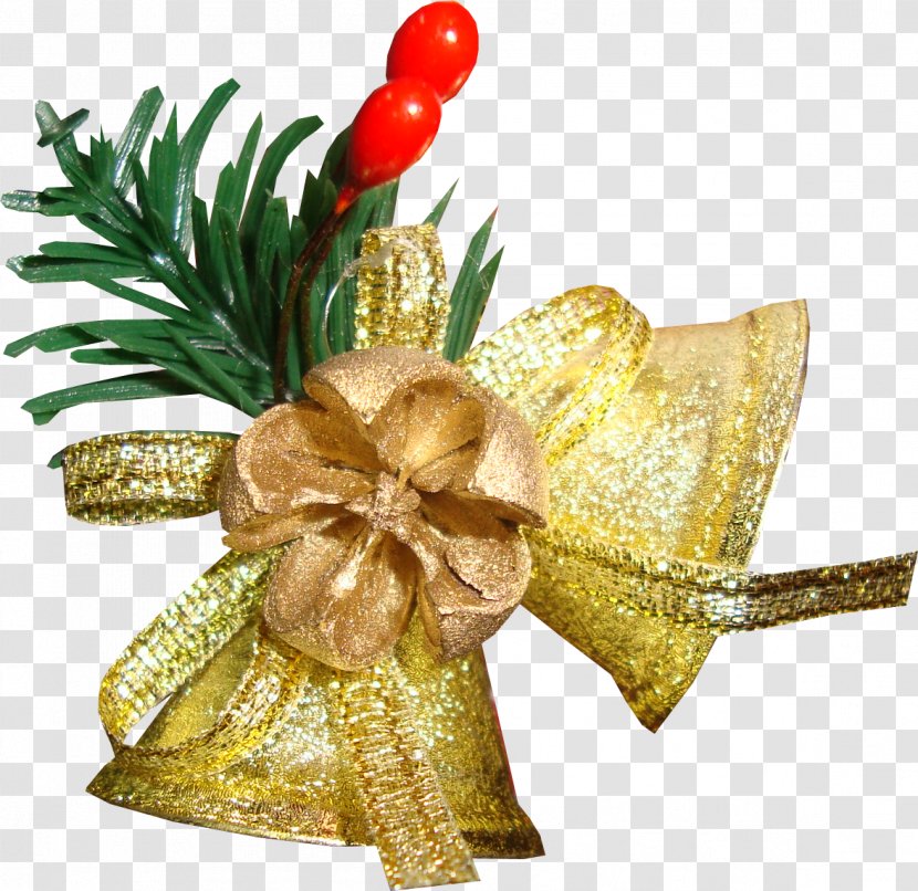 Bell Christmas Ornament Card - Holiday - Golden Bells Transparent PNG