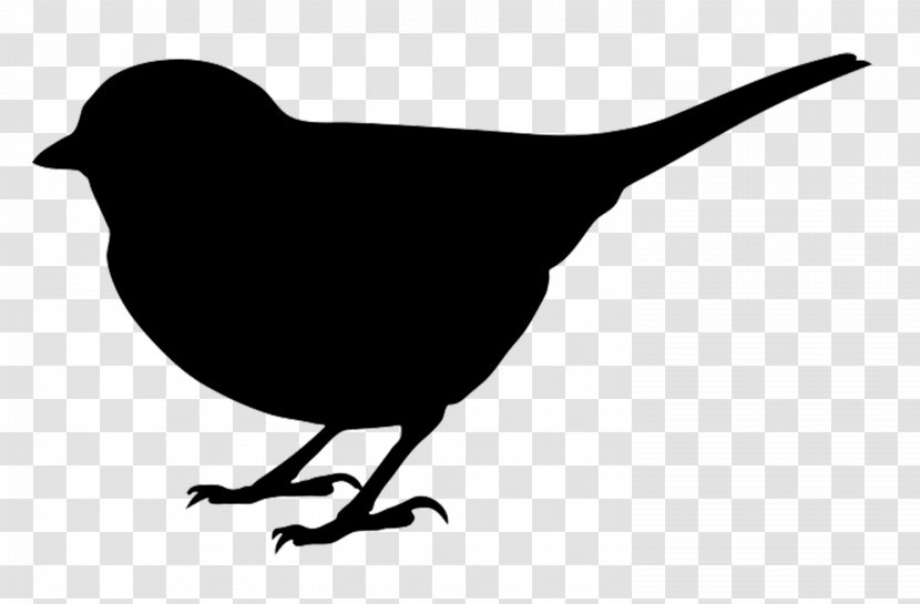 Bird Silhouette Clip Art - Black And White Transparent PNG