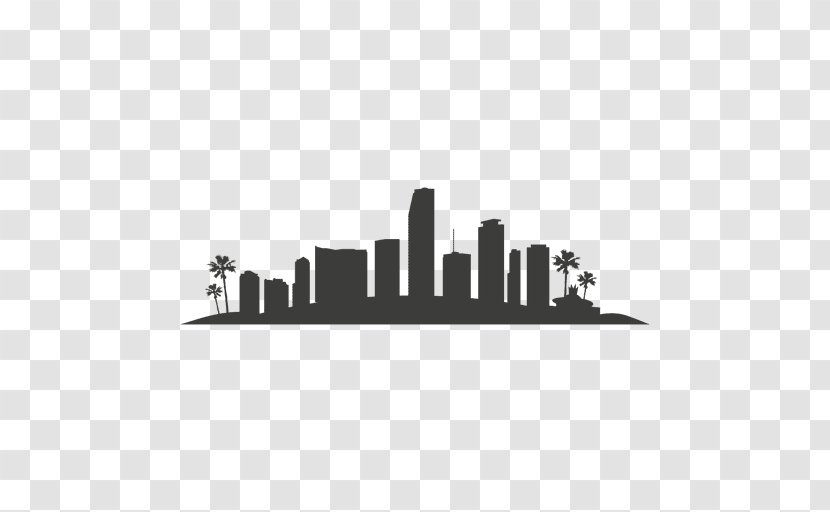 Miami Skyline Silhouette Drawing - Los Angeles Transparent PNG