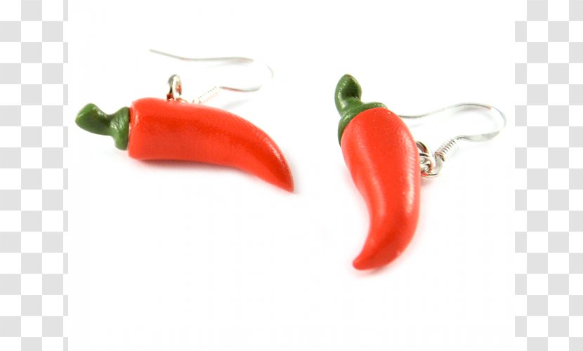 Serrano Pepper Tabasco Cayenne Earring Malagueta - Design Chili Transparent PNG