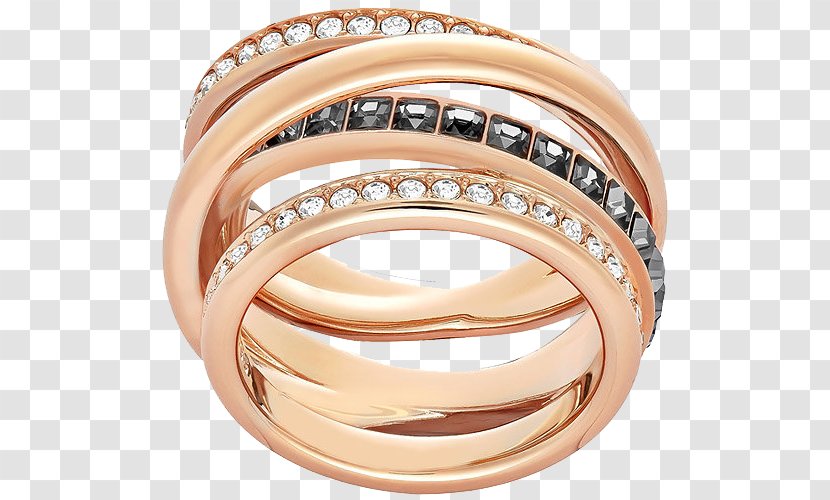 Ring Swarovski AG Jewellery Gold Plating - Ag - Jewelry Black Gem Transparent PNG