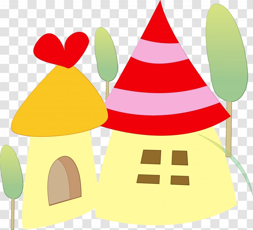 Watercolor Christmas Tree - House - Cone Transparent PNG