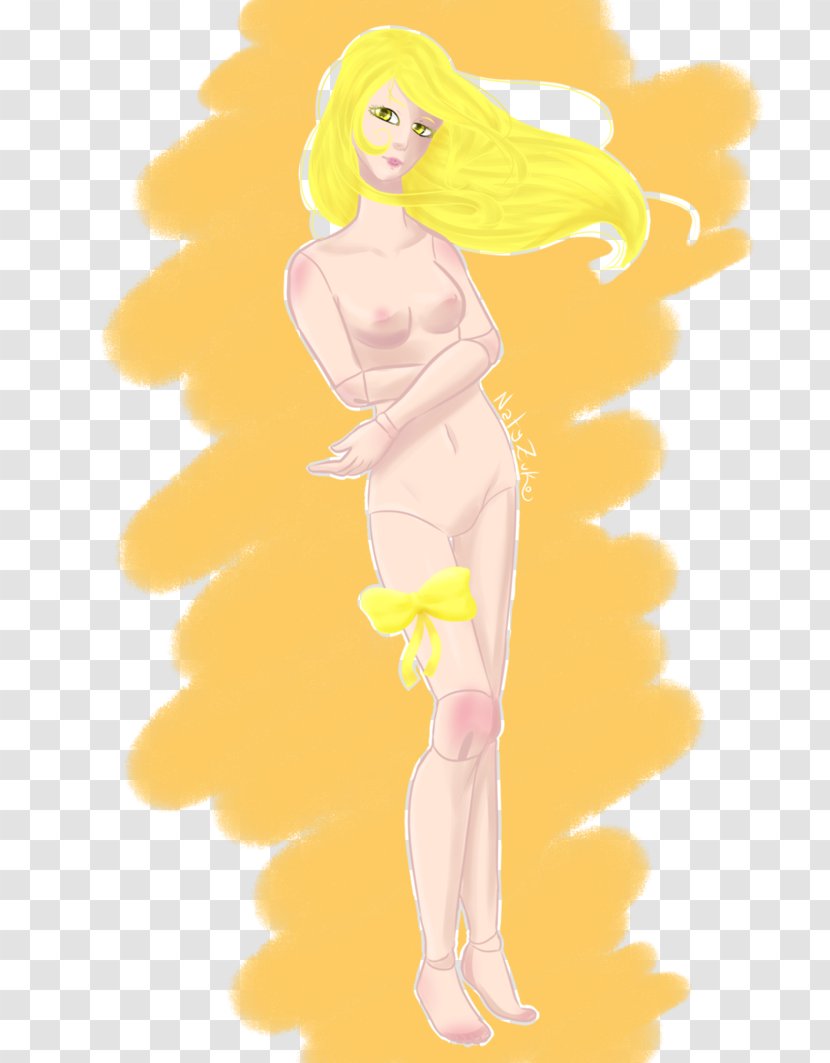 Cartoon Fashion Illustration Legendary Creature - Flower - GOLDEN RİBBON Transparent PNG
