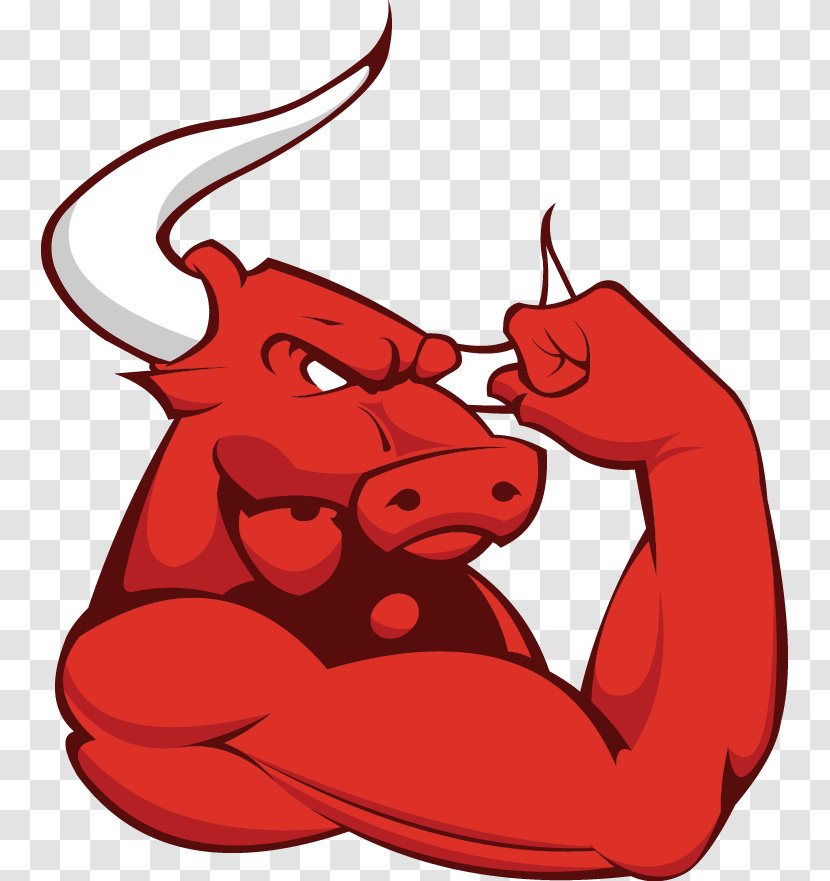 Cattle Bull Clip Art - Tree - Red Struggle To Force Vector Transparent PNG