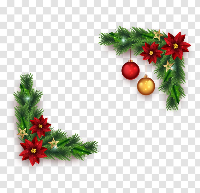 Download - Pine Family - Vector Christmas Border Transparent PNG