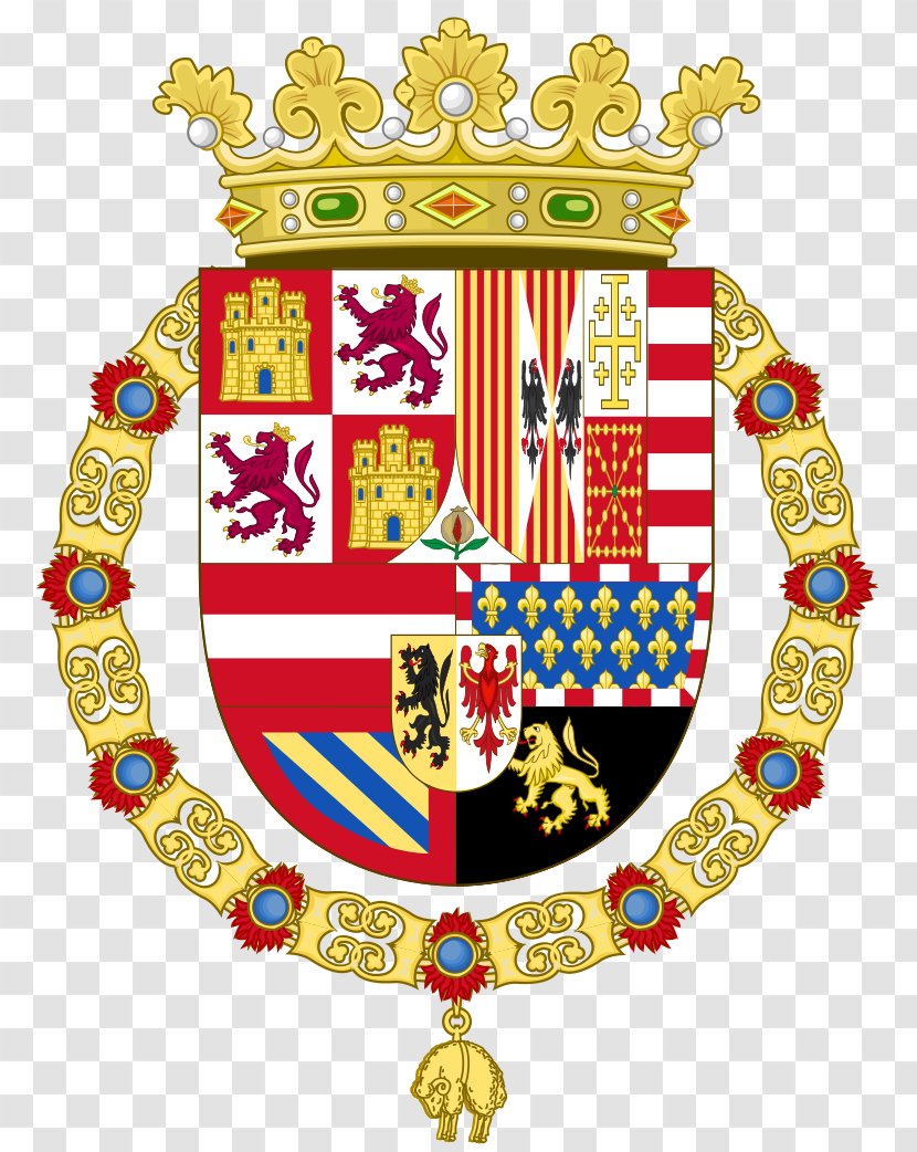Coat Of Arms Spain Monarchy House Habsburg The King - Barb Badge Transparent PNG