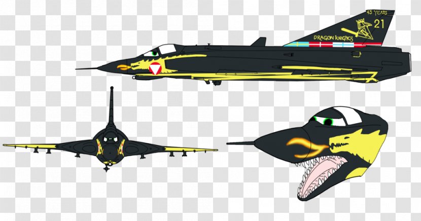 Saab 35 Draken Fighter Aircraft Airplane JAS 39 Gripen - Jas Transparent PNG