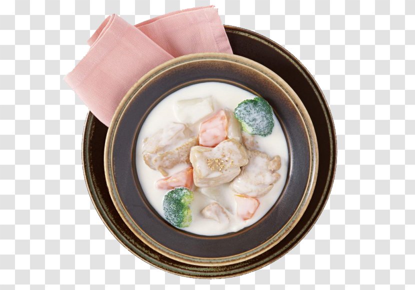 Japanese Cuisine Bisque Ragout Chinese Food - Plate - Broccoli Soup Milk Transparent PNG