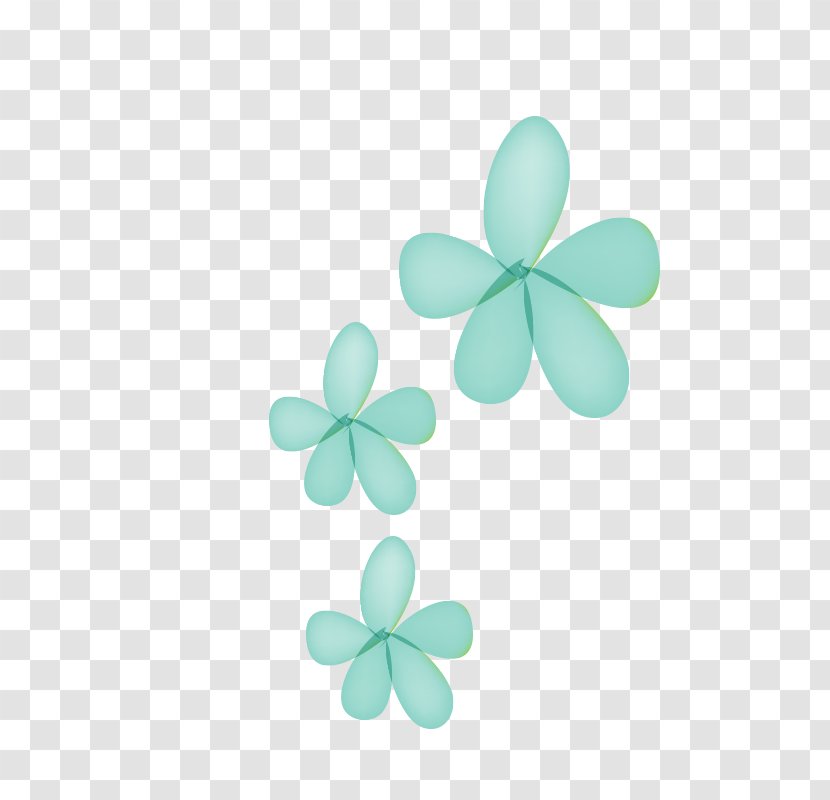 Petal Flower - Teal - Green Flowers Transparent PNG