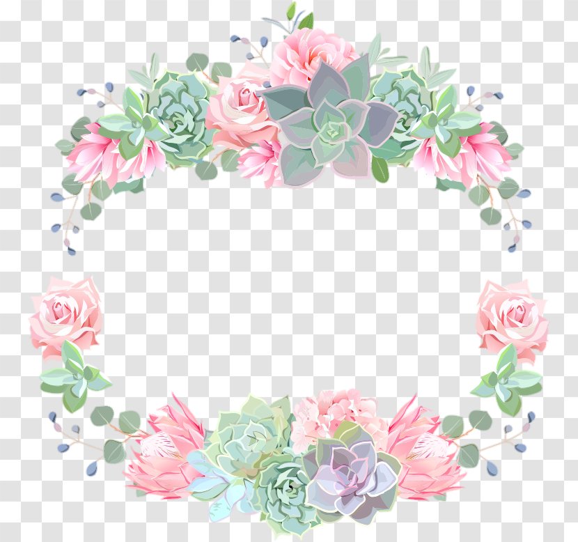 Watercolor Background Frame - Plant - Picture Rose Order Transparent PNG