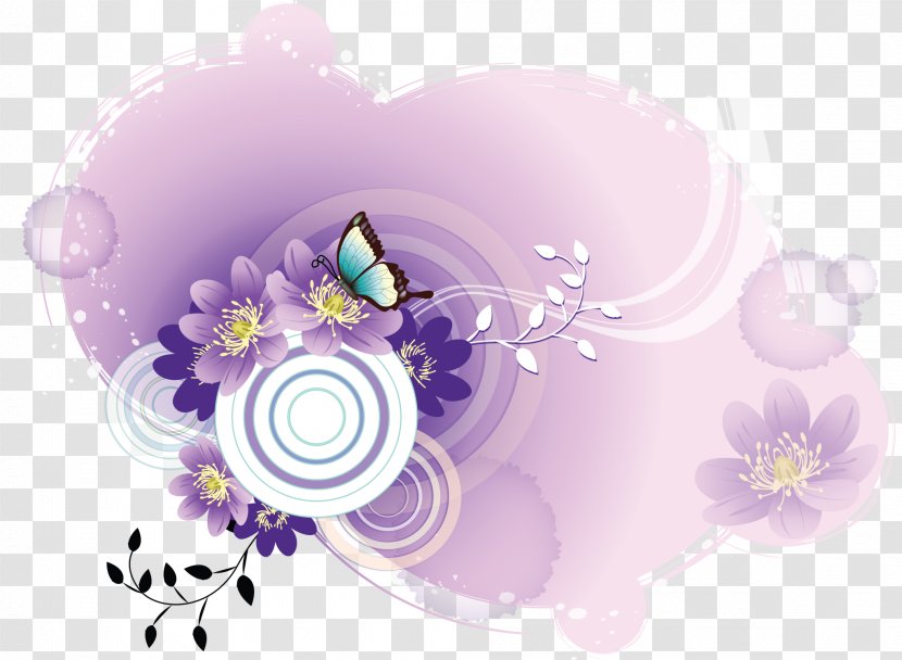 Butterfly Watercolor Painting Flower Desktop Wallpaper - Abstract Transparent PNG