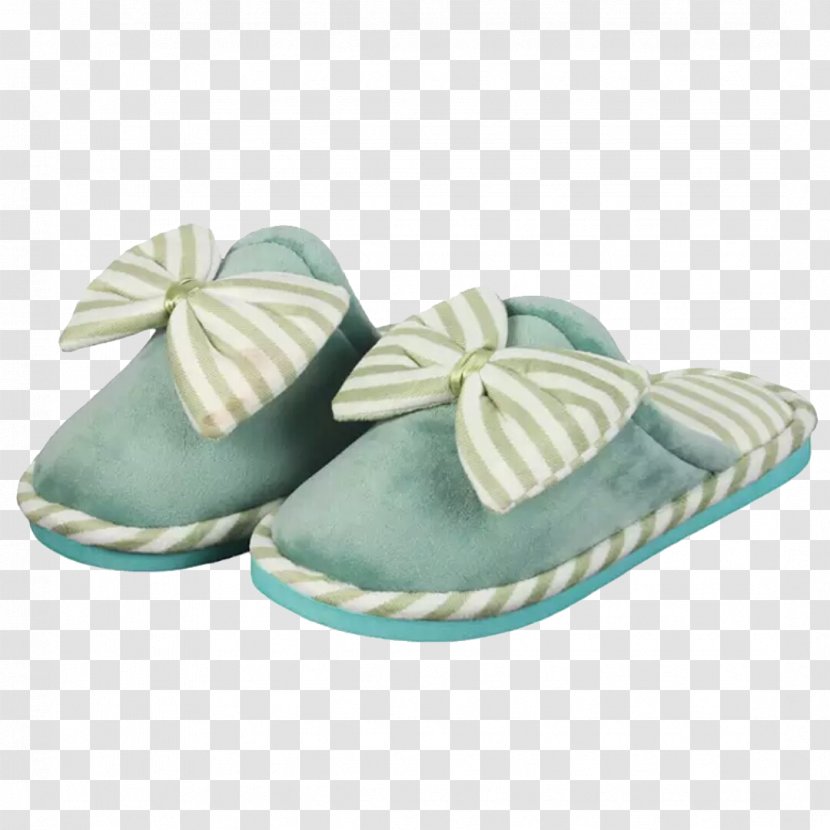 Slipper Shoelace Knot - Bow Green Slippers Transparent PNG