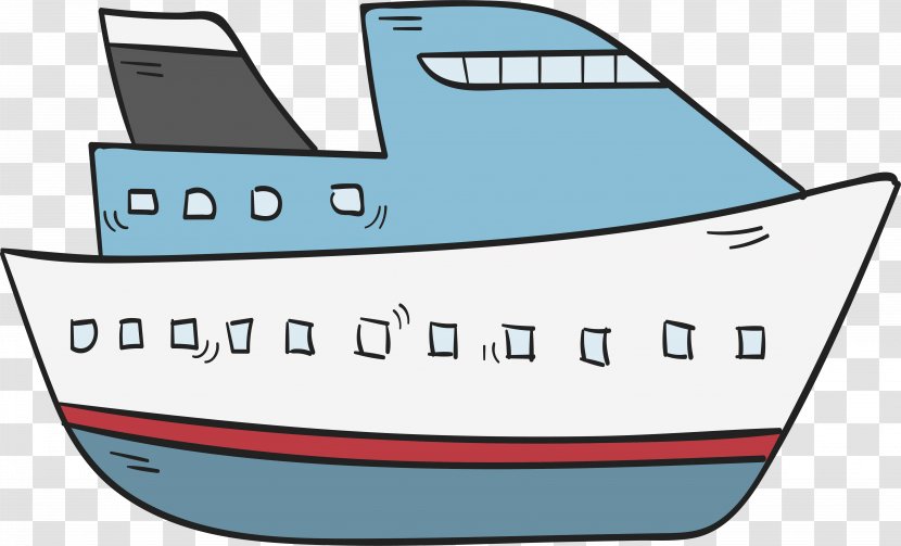 Boat Cruise Ship - Hand Painted Luxury Transparent PNG