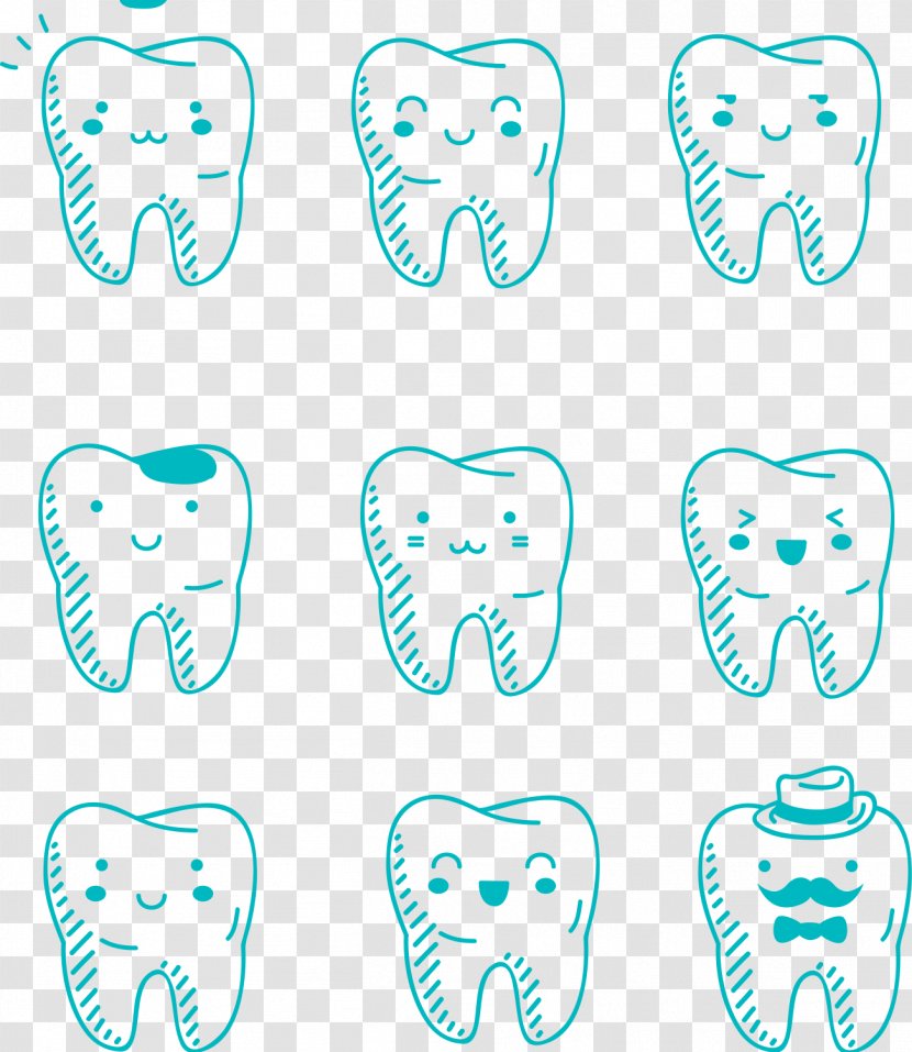Tooth Clip Art Illustration - Frame - Dentistry Transparent PNG