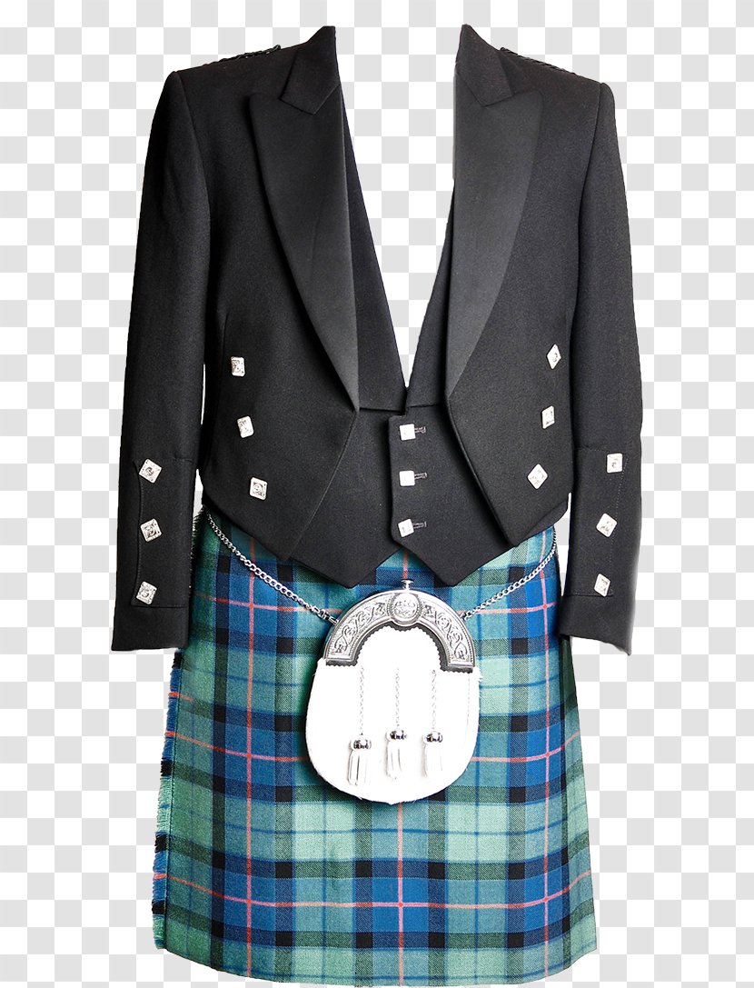 Tartan Blazer Kilt Formal Wear Suit - Great Highland Bagpipe Transparent PNG