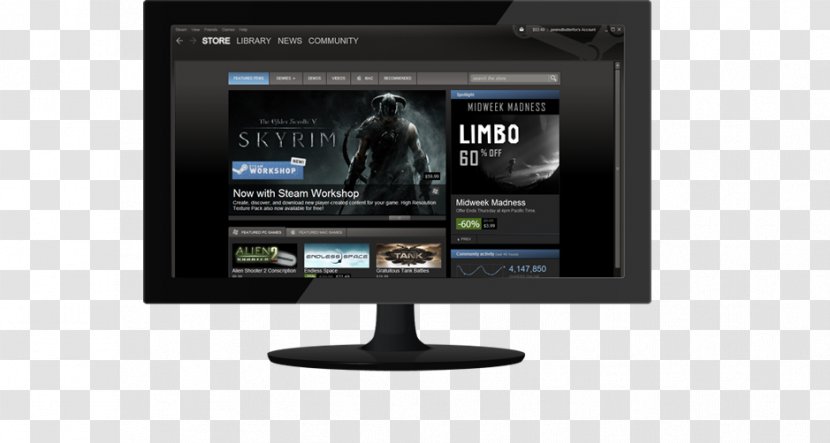 Computer Monitors Counter-Strike: Global Offensive Steam Valve Corporation Benelli M4 - Monitor - Twinity Transparent PNG