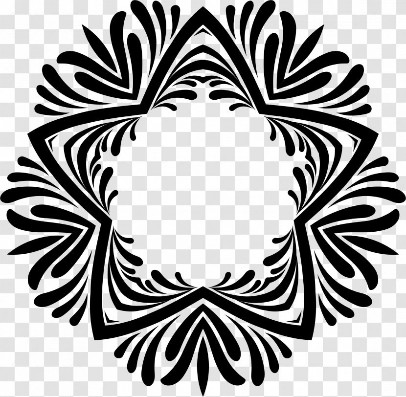 Line Art Black And White Clip - Decorative Transparent PNG