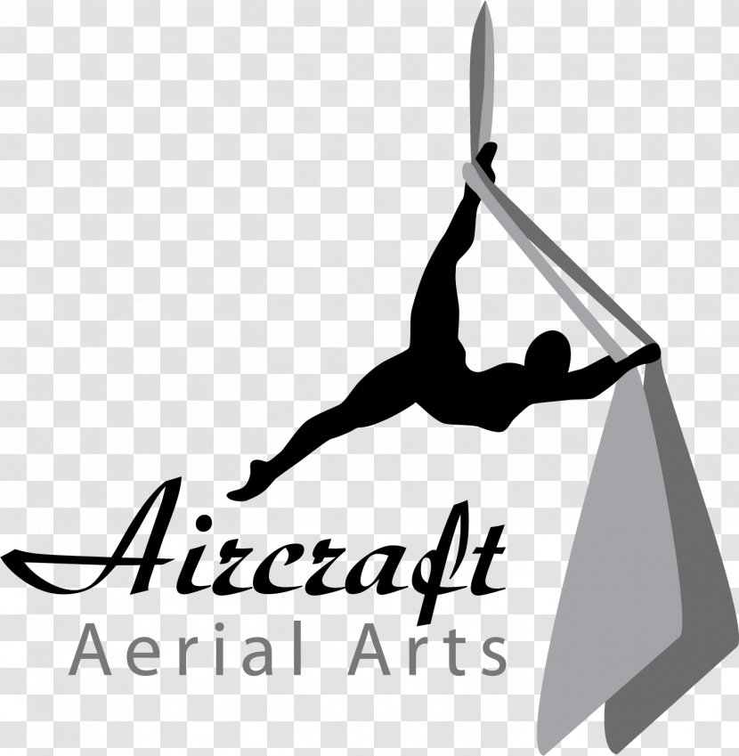 AirCraft Aerial Arts Circus Silk Acrobatics Logo - Silhouette Transparent PNG