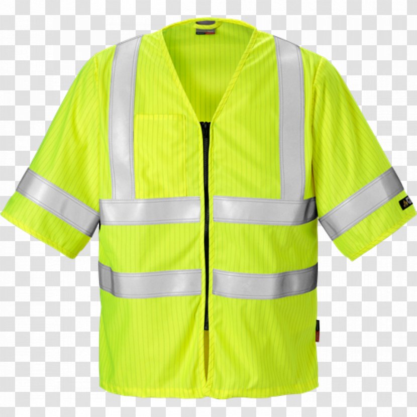 T-shirt High-visibility Clothing Waistcoat Gilets Workwear - Jacket Transparent PNG