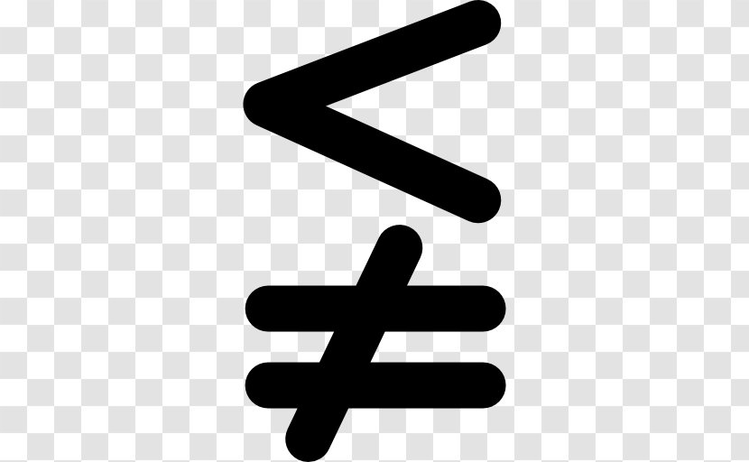Less-than Sign Equals Symbol Mathematics Slash - Greaterthan Transparent PNG