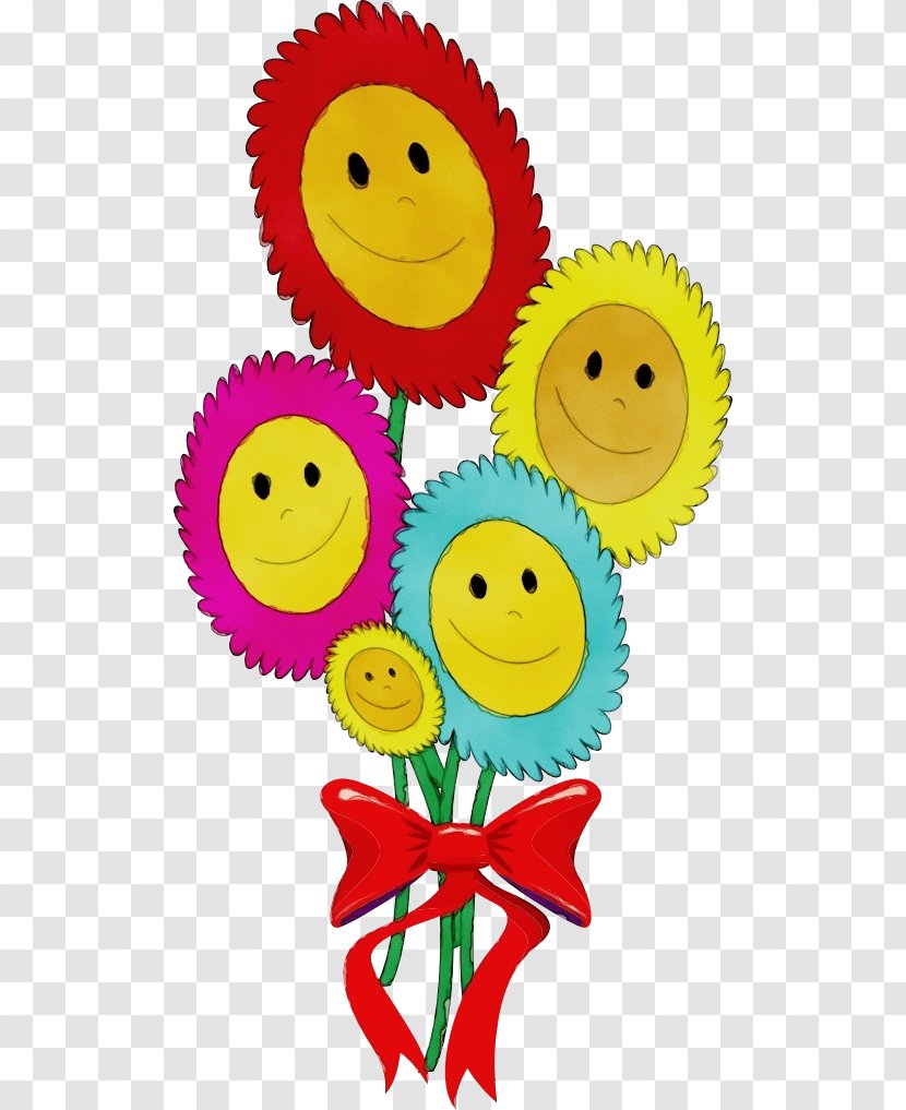 Emoticon - Watercolor - Happy Smile Transparent PNG