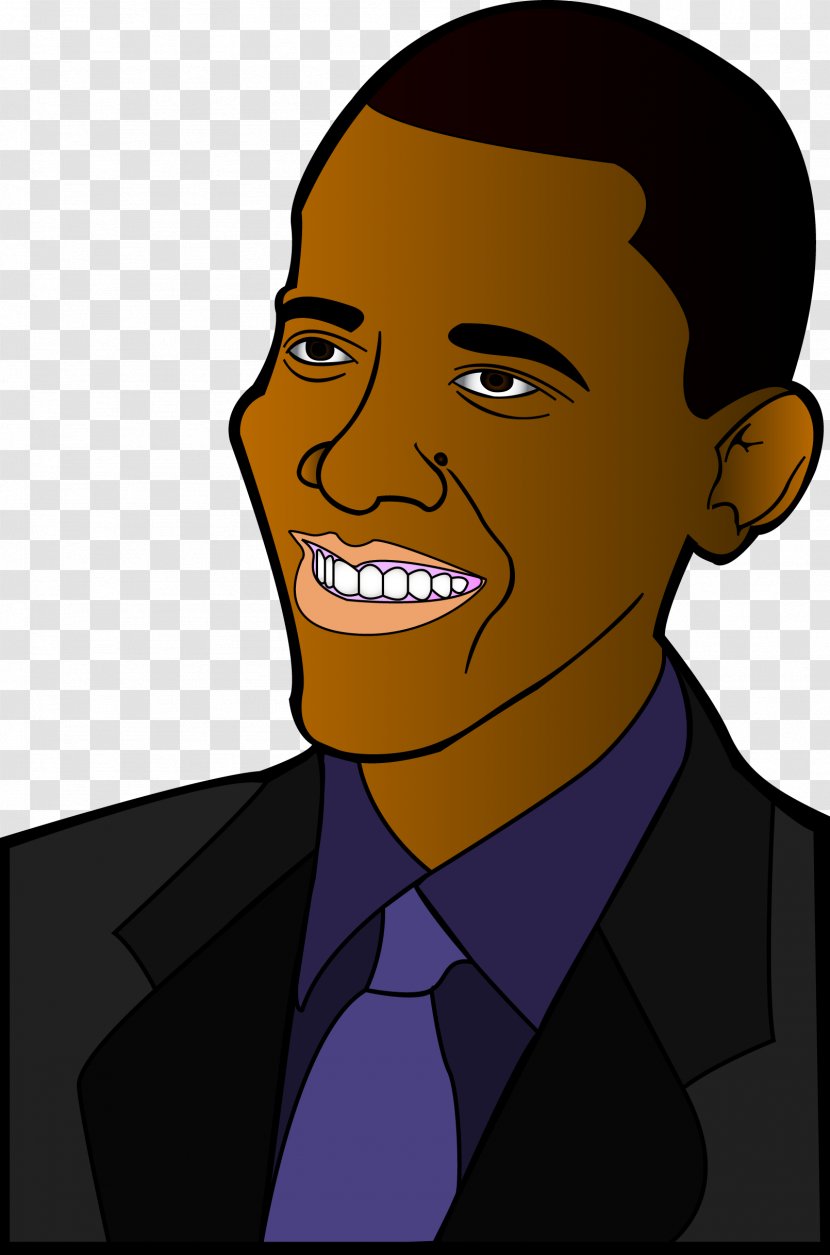 Barack Obama President Of The United States Cartoon Clip Art - Cliparts Transparent PNG