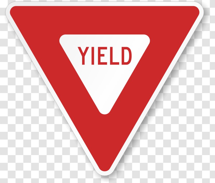 Yield Sign Traffic Regulatory Warning - Driving - Intersection Transparent PNG