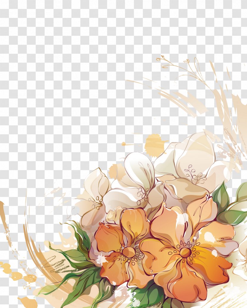 Flower Drawing - Cut Flowers - Beautiful Transparent PNG