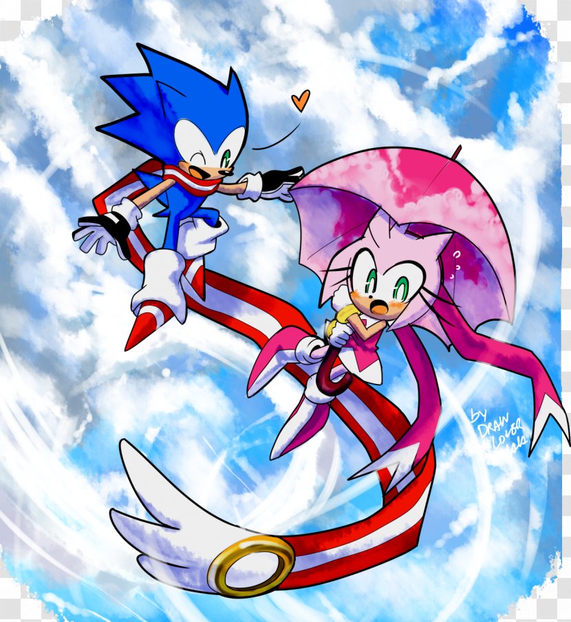 Amy Rose Sonic And The Secret Rings Hedgehog Drawing - Cartoon Transparent PNG