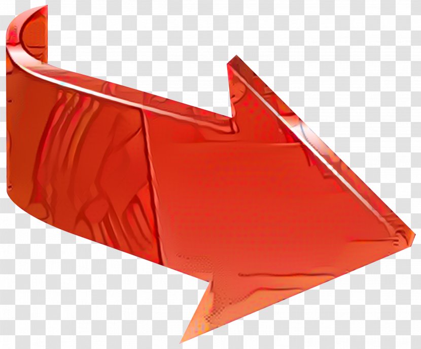 Transparency Clip Art Arrow Image - Orange - Origami Transparent PNG