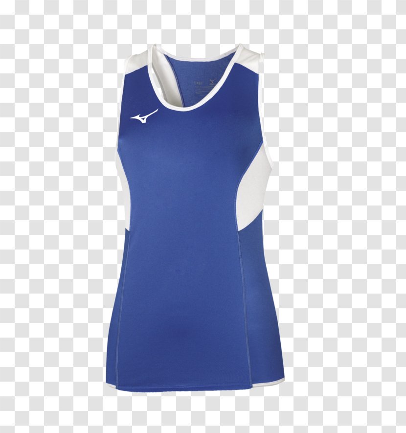 T-shirt Blue Sleeveless Shirt Mizuno Corporation - Flower Transparent PNG