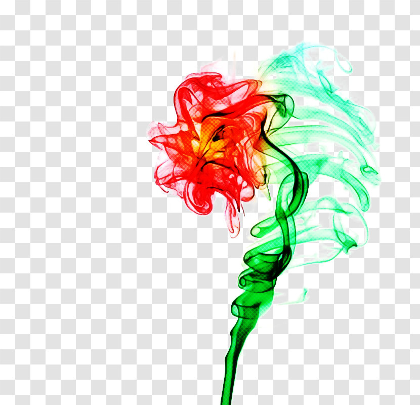 Green Red Flower Plant Stick Candy Transparent PNG