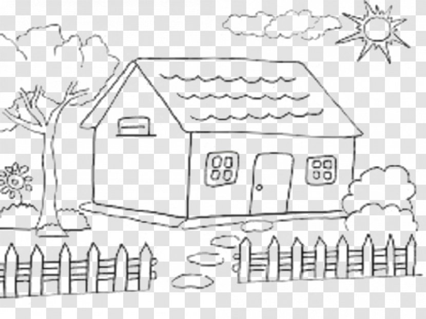 House Drawing Coloring Book Child Transparent PNG