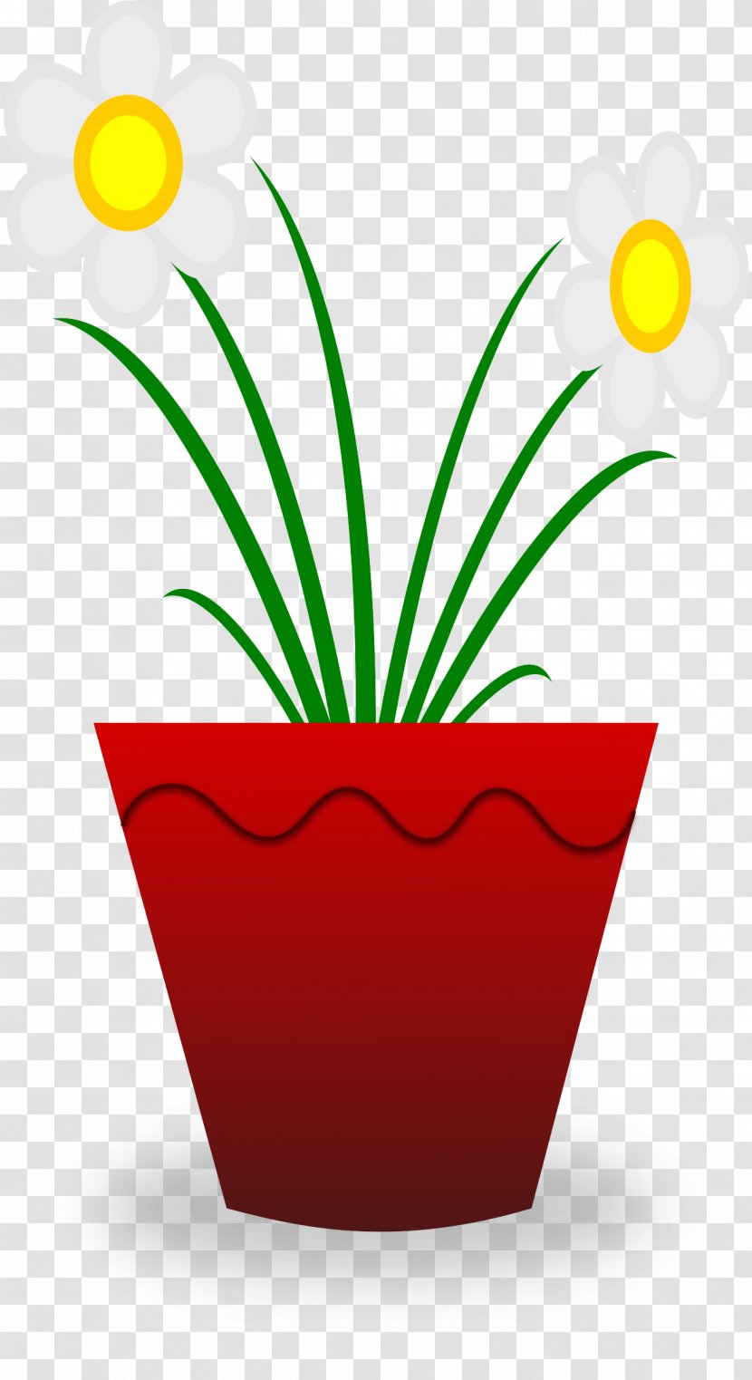 Flowerpot Clip Art Grass Plant Flower - Stem Houseplant Transparent PNG