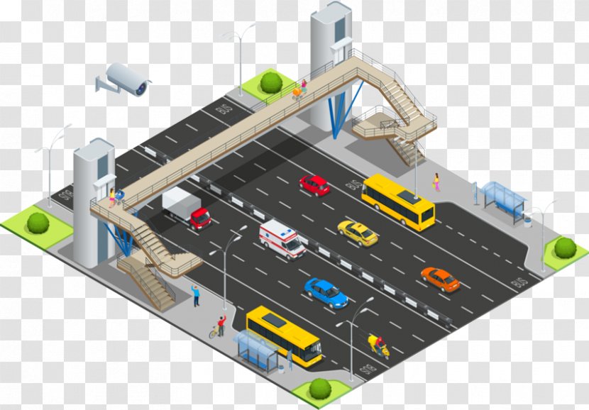 Closed-circuit Television Traffic Intelligent Transportation System - Video Cameras - Network Security Guarantee Transparent PNG