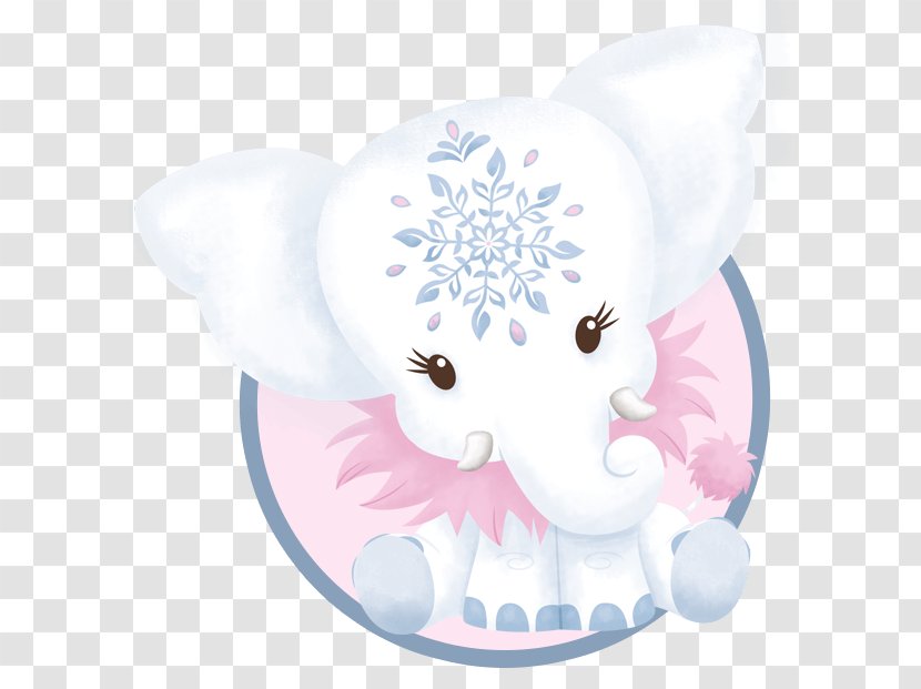 Pink M Animal Character - Elephant Tusk Transparent PNG