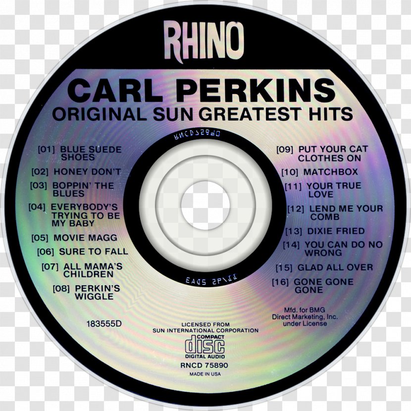 Compact Disc Original Sun Greatest Hits Musician Carl Perkins - Frame - The HitsGreatest Transparent PNG