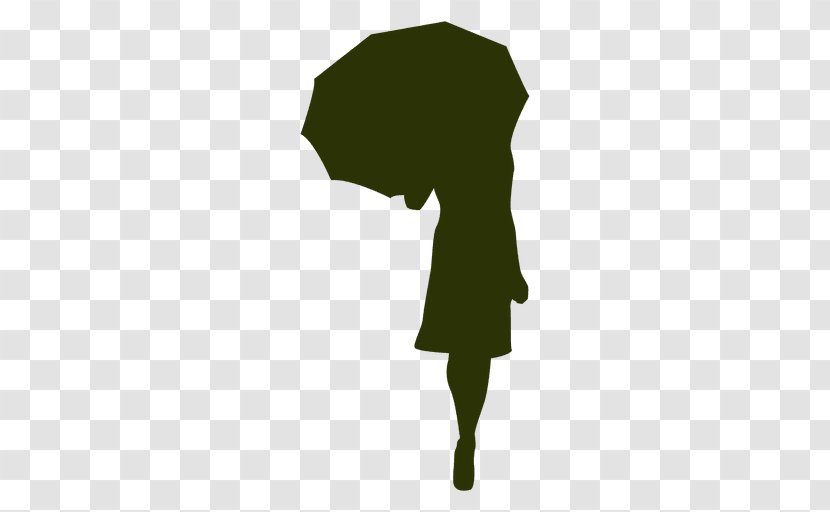 Silhouette Umbrella Woman Transparent PNG